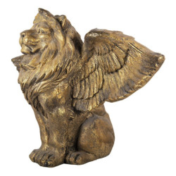 Zlatá antik dekorace socha lev s křídly Lion Gold - 100*50*62 cm