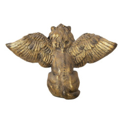 Zlatá antik dekorace socha lev s křídly Lion Gold - 100*50*62 cm