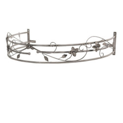 Šedý antik baldachýn s květy Flower - 68*46*12 cm