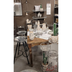 Šedý kovový retro stojan na květiny Storage rack - 91*36*168 cm