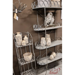 Šedý kovový retro stojan na květiny Storage rack - 91*36*168 cm