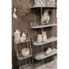 Šedý kovový retro stojan na květiny Storage rack - 91*36*168 cm