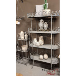 Šedý kovový retro stojan na květiny Storage rack - 91*36*168 cm