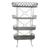 Šedý kovový retro stojan na květiny Storage rack - 91*36*168 cm