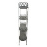Šedý kovový retro stojan na květiny Storage rack - 91*36*168 cm