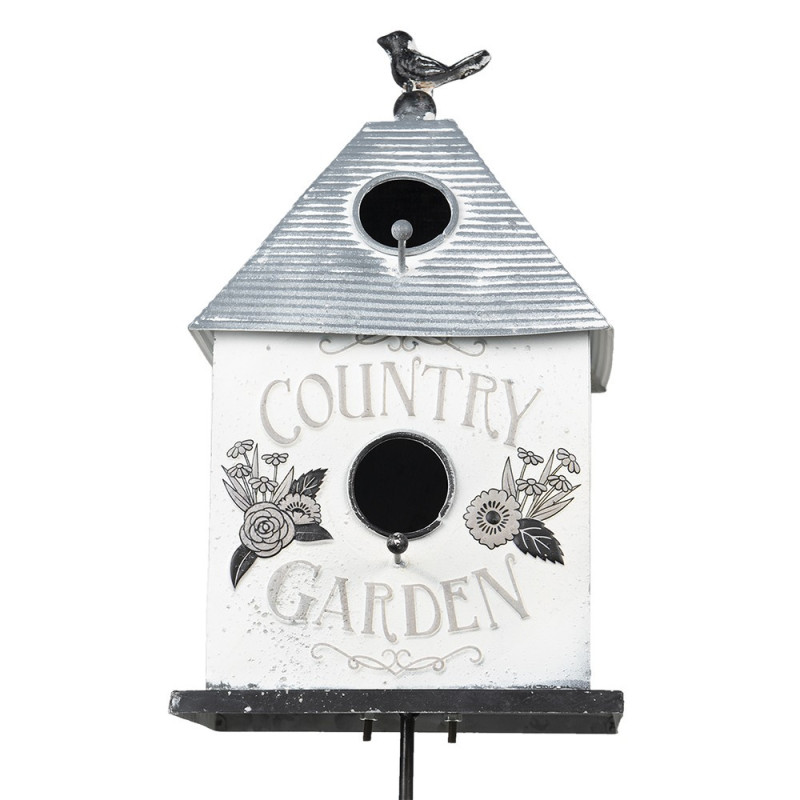 Zahradní dekorativní zápich ptačí budka Country Garden - 18*13*109 cm