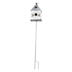 Zahradní dekorativní zápich ptačí budka Country Garden - 18*13*109 cm