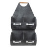 Černá antik kovová nástěnná police se 4mi boxy - 35*41*66 cm