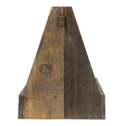 Hnědá antik dřevěná dekorační přepravka - 46*31*40 cm