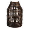 Hnědá dřevěná závěsná lucerna Bamboo - Ø25*35 cm