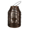 Hnědá dřevěná závěsná lucerna Bamboo - Ø25*35 cm