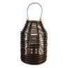 Hnědá dřevěná závěsná lucerna Bamboo - Ø25*35 cm