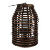 Hnědá dřevěná závěsná lucerna Bamboo - Ø 22*32 cm