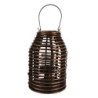 Hnědá dřevěná závěsná lucerna Bamboo - Ø 22*32 cm