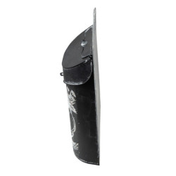 Černá antik poštovní schránka s květy Country Courier - 26*10*35 cm
