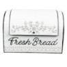Bílý plechový retro chlebník Fresh Bread - 30*20*20 cm