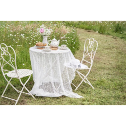 Šedý bílý antik dekorativní kovový džbánek - 12*12*20 cm