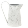 Bílý antik plechový dekorativní džbán Flower Market - 16*12*22 cm