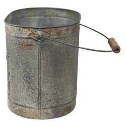 Šedé plechové dekorační boxy s uchy Home - 31*20*23 / 27*17*21 cm
