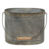 Šedé plechové dekorační boxy s uchy Home - 31*20*23 / 27*17*21 cm