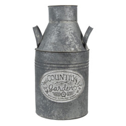 Dekorační plechová konev na mléko Country Garden - Ø17*36 cm