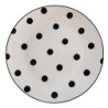 Porcelánový jídelní talíř s černými puntíky Black Dot - Ø 26*2 cm