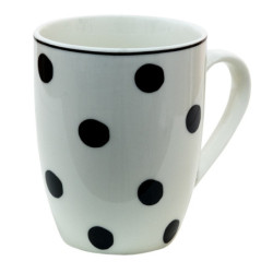 Porcelánový hrnek s černými puntíky Black Dot - 350 ml