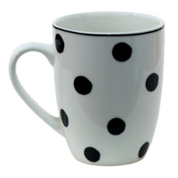 Porcelánový hrnek s černými puntíky Black Dot - 350 ml