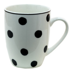 Porcelánový hrnek s černými puntíky Black Dot - 350 ml