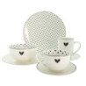 Porcelánová miska na polévku s ptáčky Love Birds - Ø14*7 cm