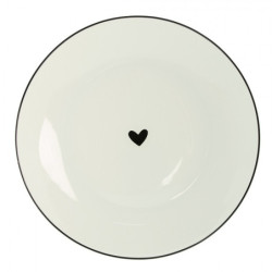 Porcelánový dezertní talířek se srdíčkem Love Birds - Ø 20*2 cm