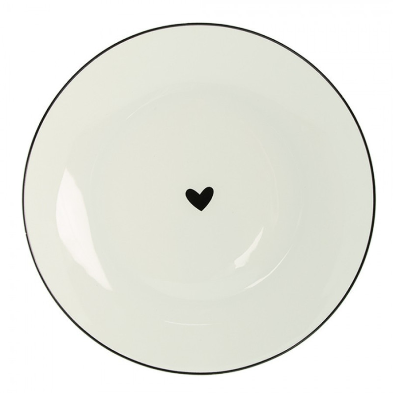 Porcelánový dezertní talířek se srdíčkem Love Birds - Ø 20*2 cm