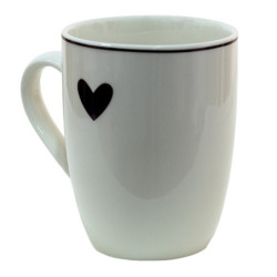 Porcelánový hrnek se srdíčkem Love Birds - 12*8*10 cm / 350 ml