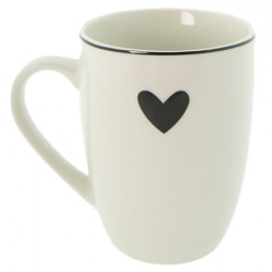 Porcelánový hrnek se srdíčkem Love Birds - 12*8*10 cm / 350 ml