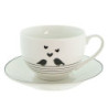 Porcelánový šálek s podšálkem s ptáčky Love Birds - 12*9*7 / Ø14*2 cm / 220 ml