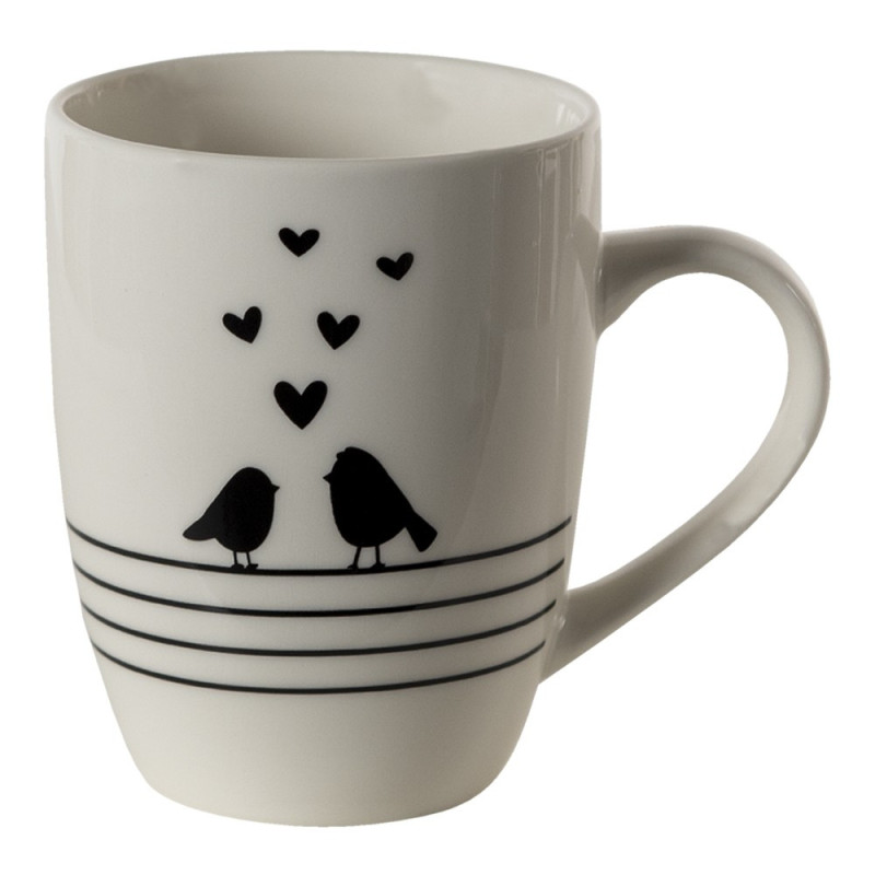 Porcelánový hrnek s ptáčky Love Birds - 12*8*10 cm / 350 ml