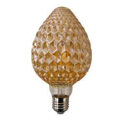 LED designová žárovka béžová - 9 cm / E27/4W