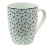 Porcelánový hrnek s černými puntíky Black Dot - 12*8*10 cm / 350 ml