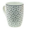 Porcelánový hrnek s černými puntíky Black Dot - 12*8*10 cm / 350 ml