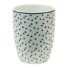 Porcelánový hrnek s černými puntíky Black Dot - 12*8*10 cm / 350 ml