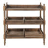 Hnědý antik odkládací stůl s vyndavacími boxy Mounted  - 99*44*99 cm