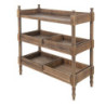 Hnědý antik odkládací stůl s vyndavacími boxy Mounted  - 99*44*99 cm
