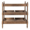 Hnědý antik odkládací stůl s vyndavacími boxy Mounted  - 99*44*99 cm