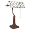 Bílo-černá bankovní lampa tiffany Bank white - 26*16*40 cm E27/max 1*40W