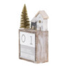 Vánoční adventní kalendář s domky a stromečkem - 10*5*18 cm