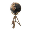 Černý dekorativní glóbus na dřevěné trojnožce Globe - 28*26*57 cm