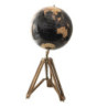 Černý dekorativní glóbus na dřevěné trojnožce Globe - 28*26*57 cm