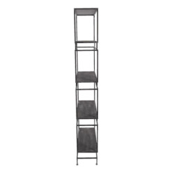 Černý antik regál ke stěně Walliet  - 61*23*160 cm