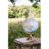 Modrý dekorativní glóbus na kovovém podstavci Globe - 22*22*37 cm