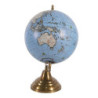 Modrý dekorativní glóbus na kovovém podstavci Globe - 22*22*37 cm